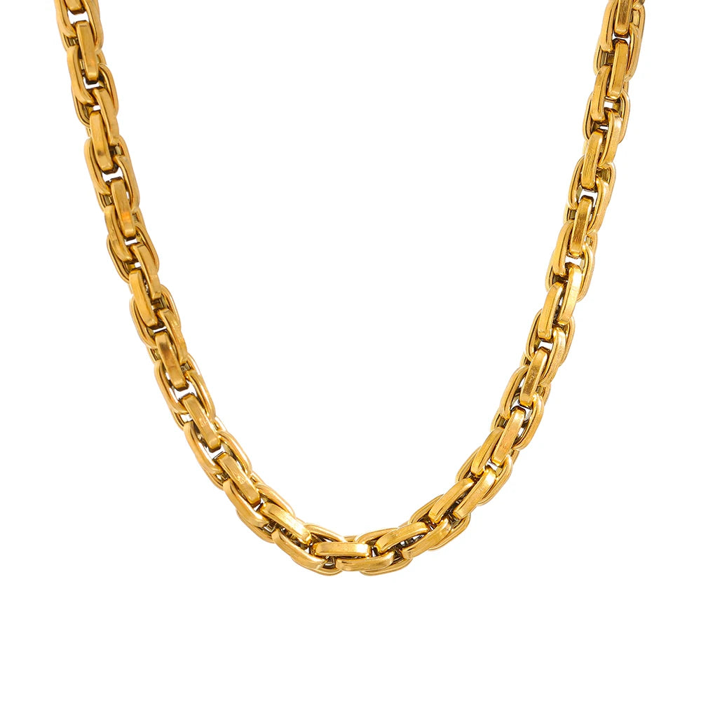 Colar Banhado em Ouro 18k Corrente Marítima