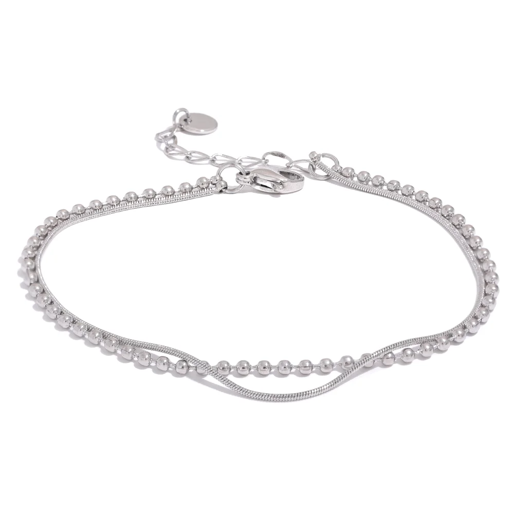 Pulseira Dupla Minimalista Ouro 18k