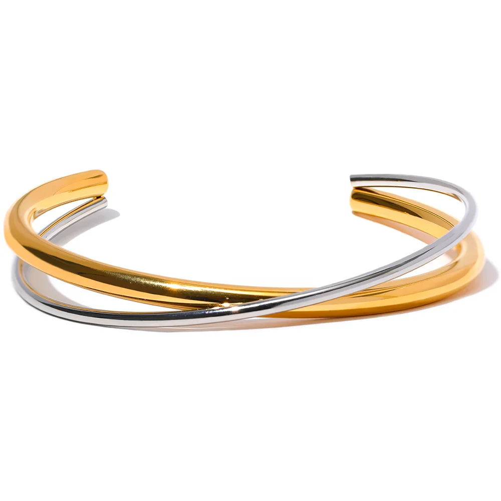 Bracelete Duplo Cruzado Minimalista