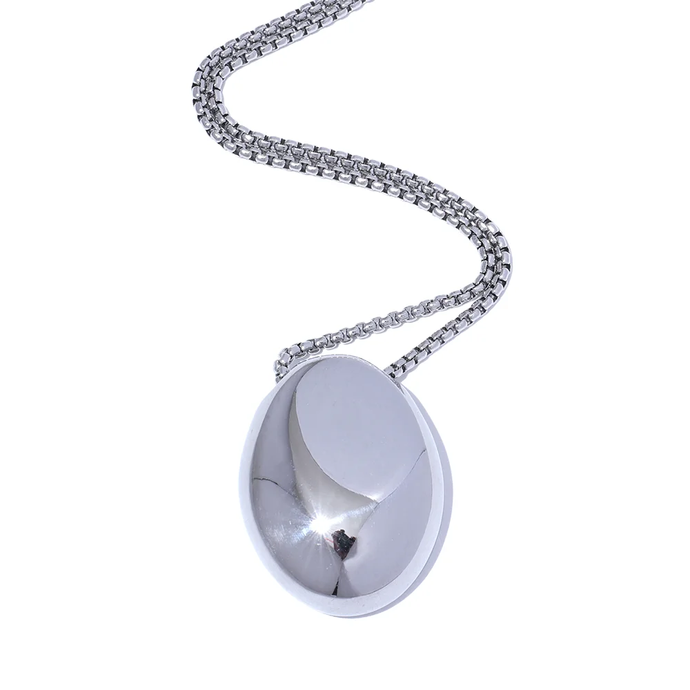Colar Longo Minimalista Oval