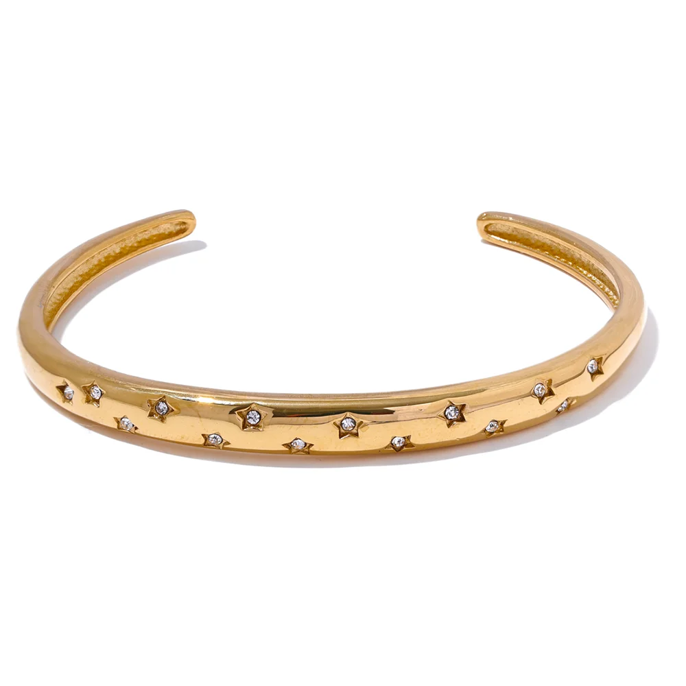 Bracelete Minimalista Estrelas em Zircônia