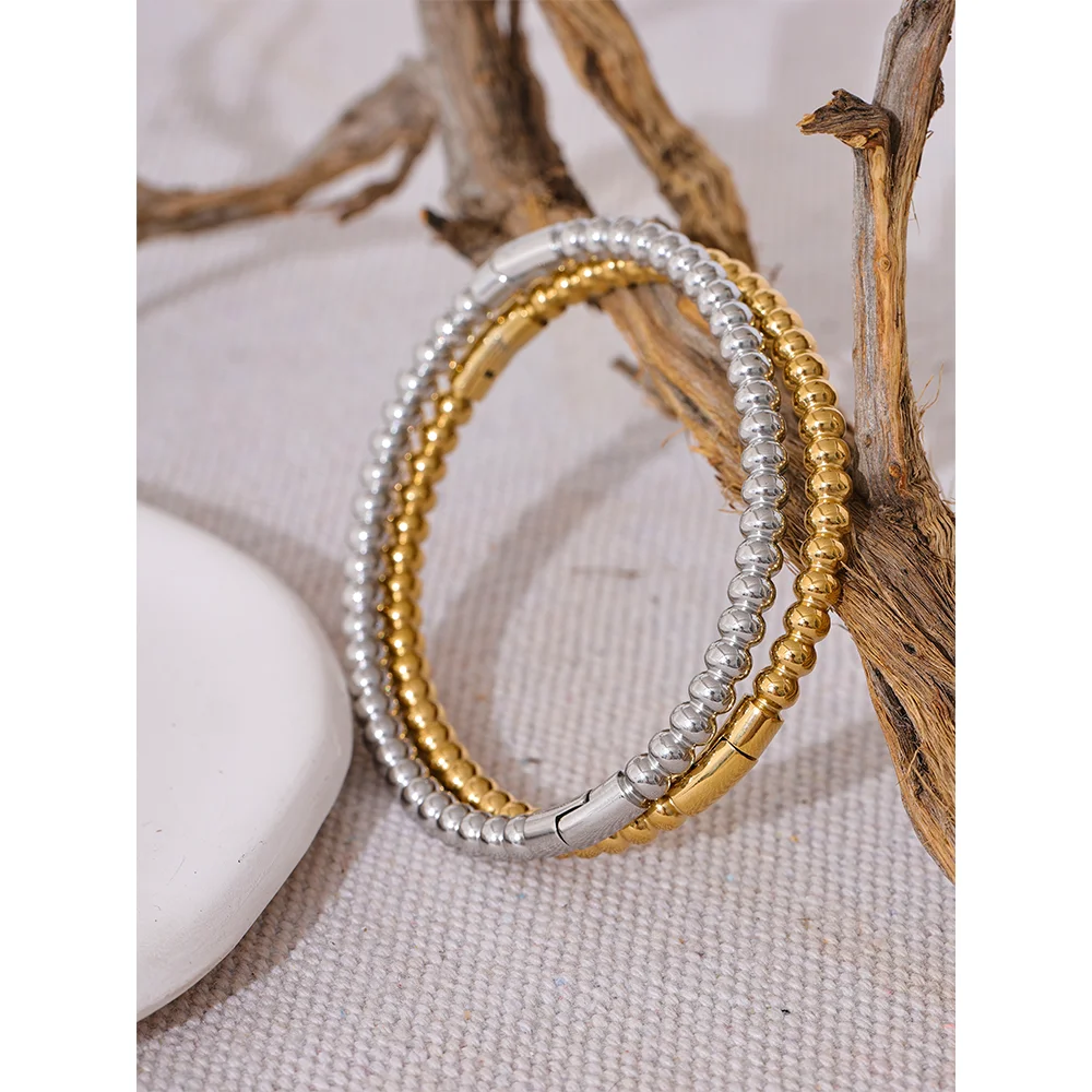 Pulseira Bracelete Esferas Polidas