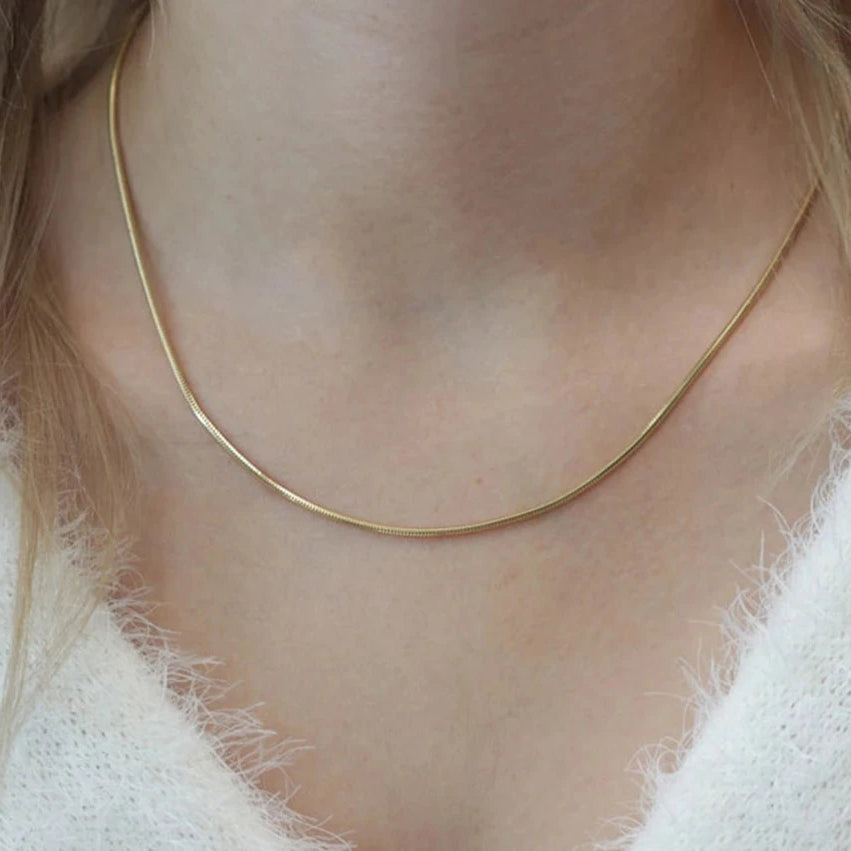 Colar Choker Minimalista Corrente Esférica