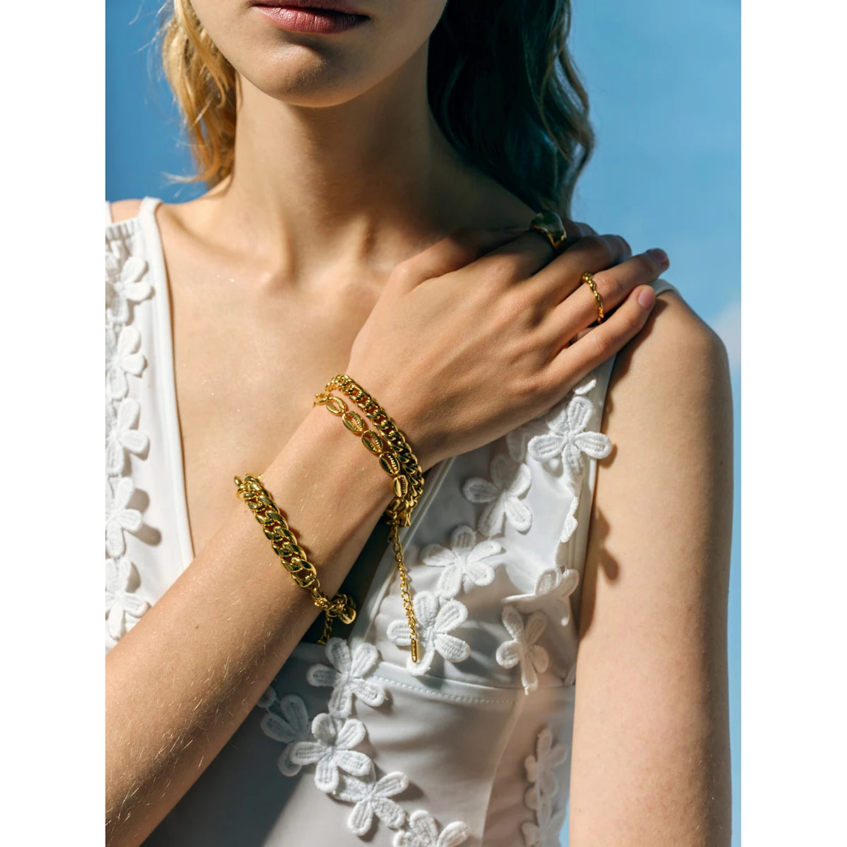 Pulseira Búzios Em Ouro 18k