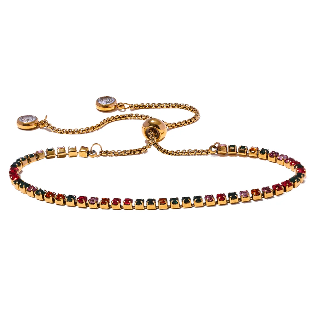 Pulseira Cúbica Cravejada Zircônia