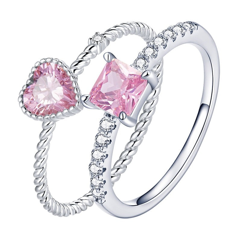 Anéis Coleção Rosa Romance em Prata 925