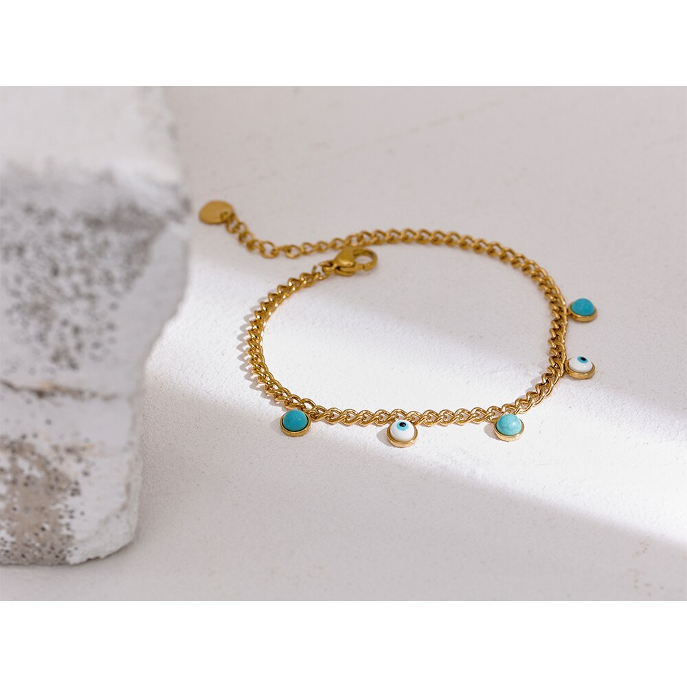 Pulseira Olho Grego Turquesa