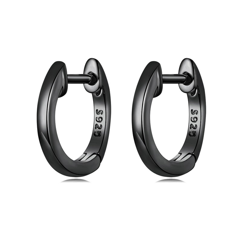Brinco Argola Tradicional Curta em Prata 925