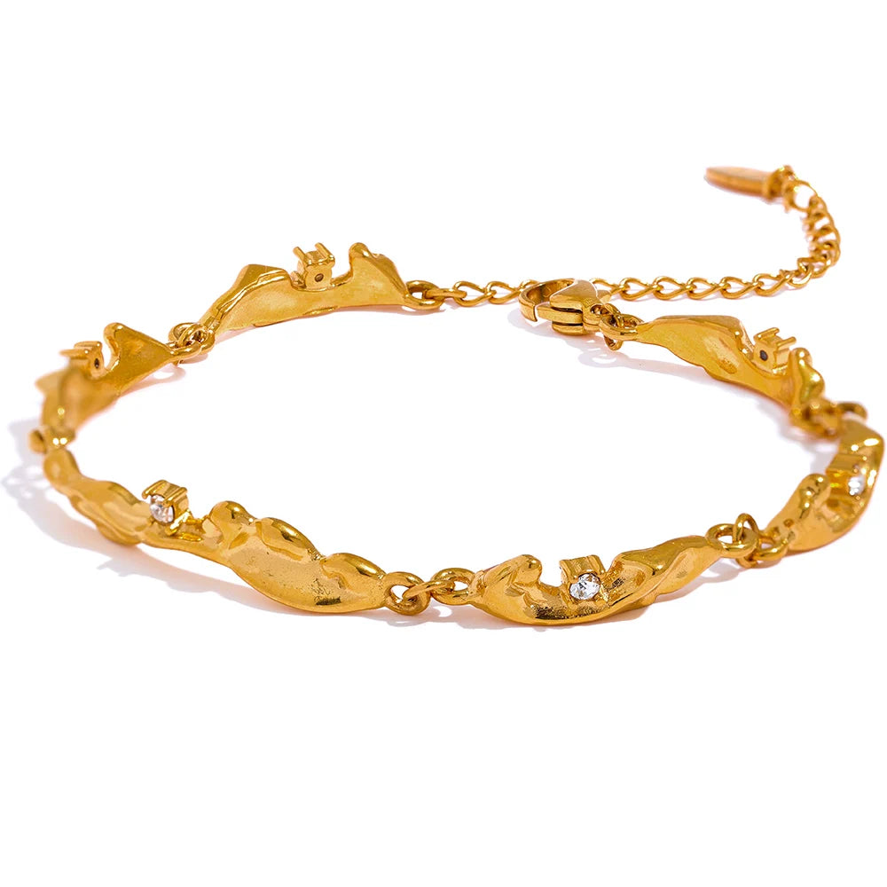 Pulseira Textura Pedra Lascada