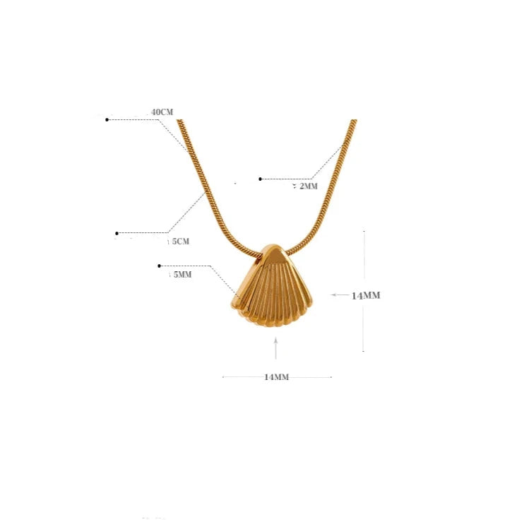 Colar Concha em Ouro 18k