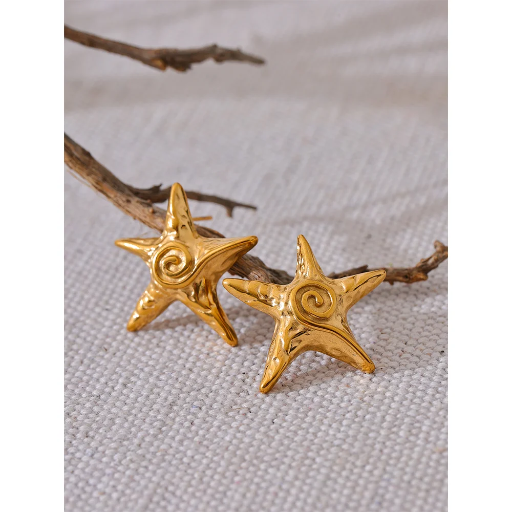 Brinco em Ouro 18k Estrela Lúdica
