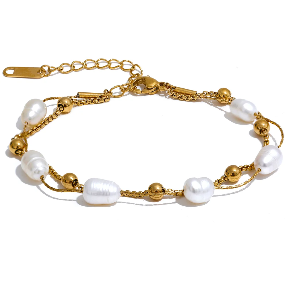 Pulseira Pérolas Dupla Camada