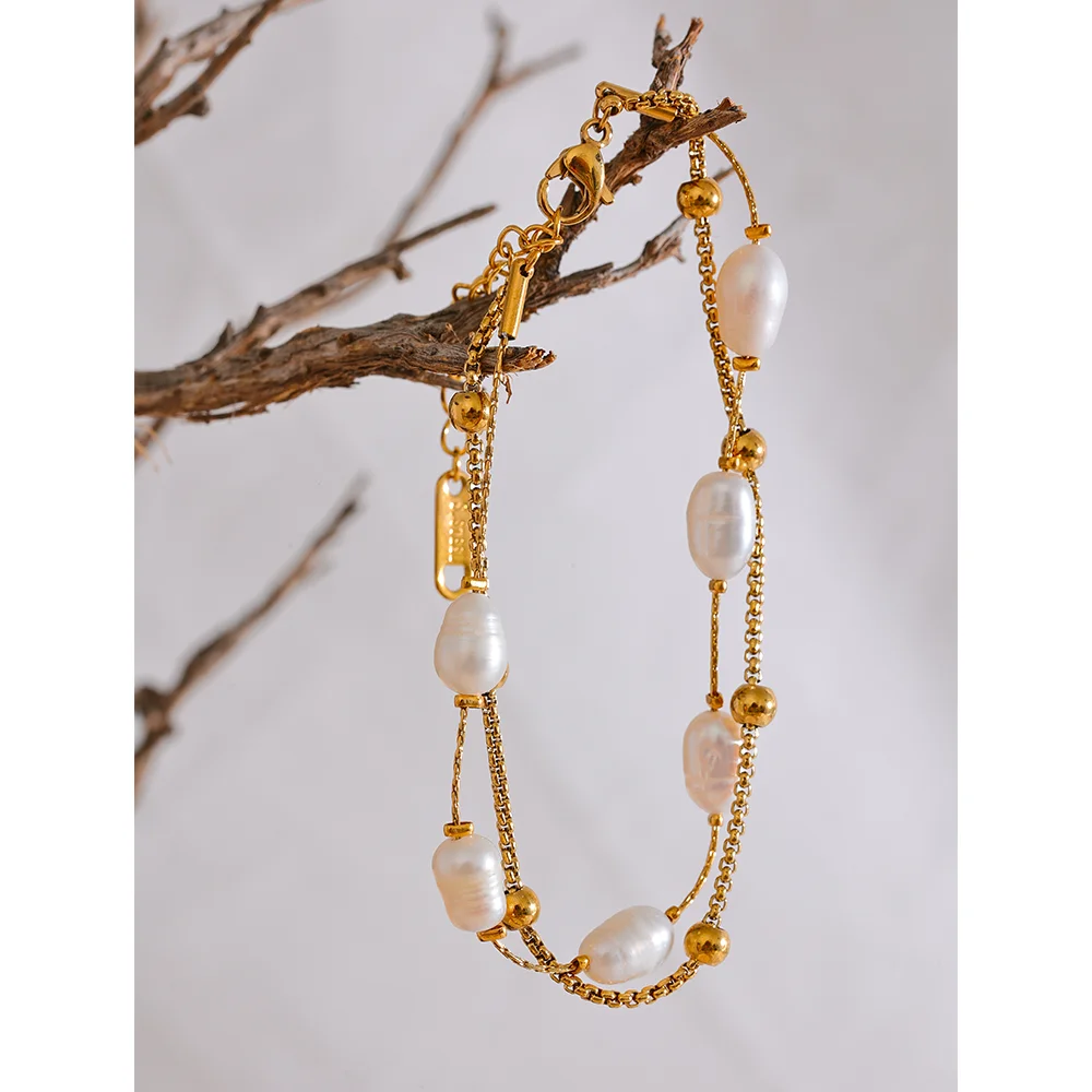 Pulseira Pérolas Dupla Camada