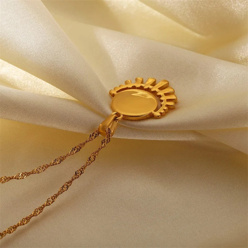 Colar Pendente Olho Grego Ouro 18k