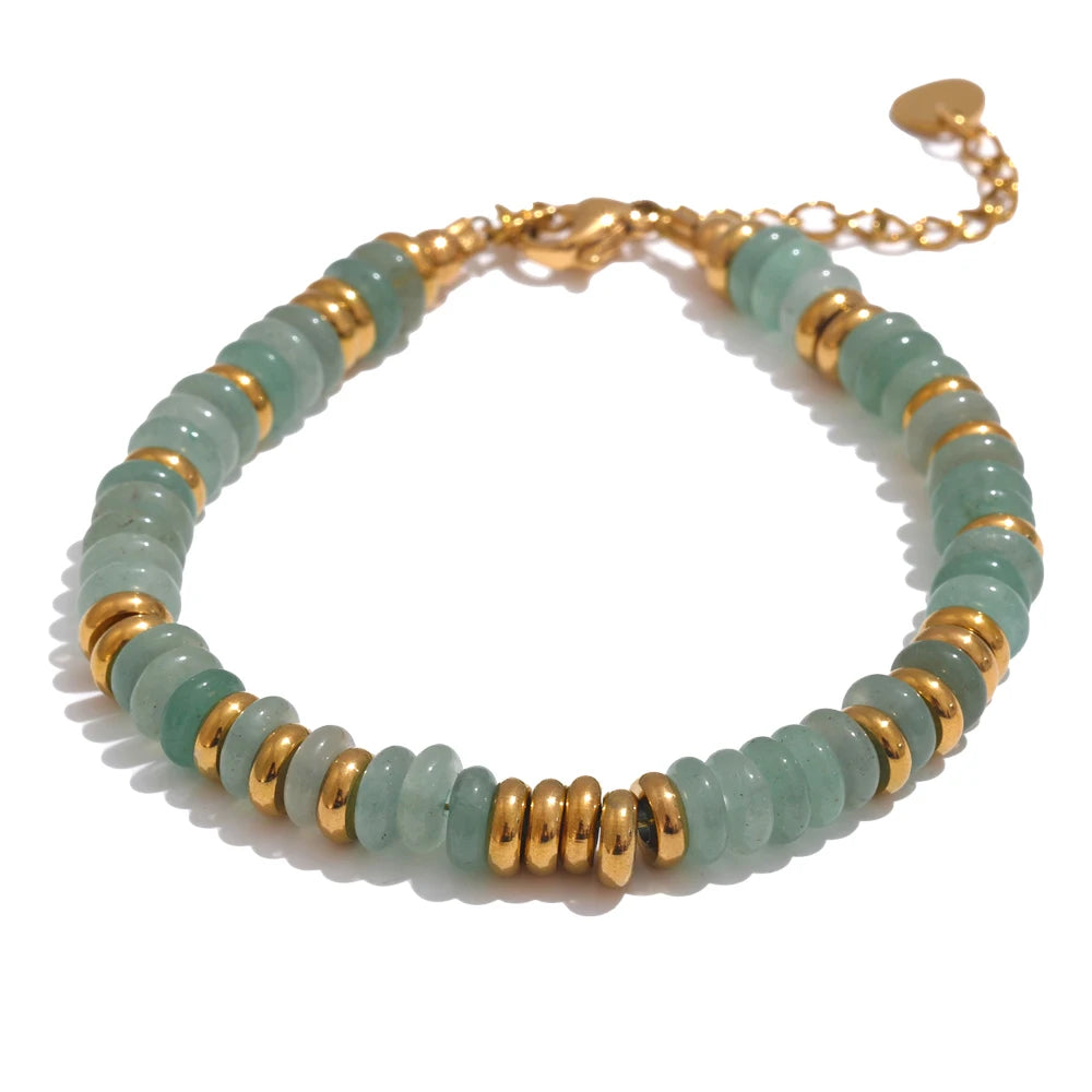 Pulseira Pedras Naturais Intercaladas