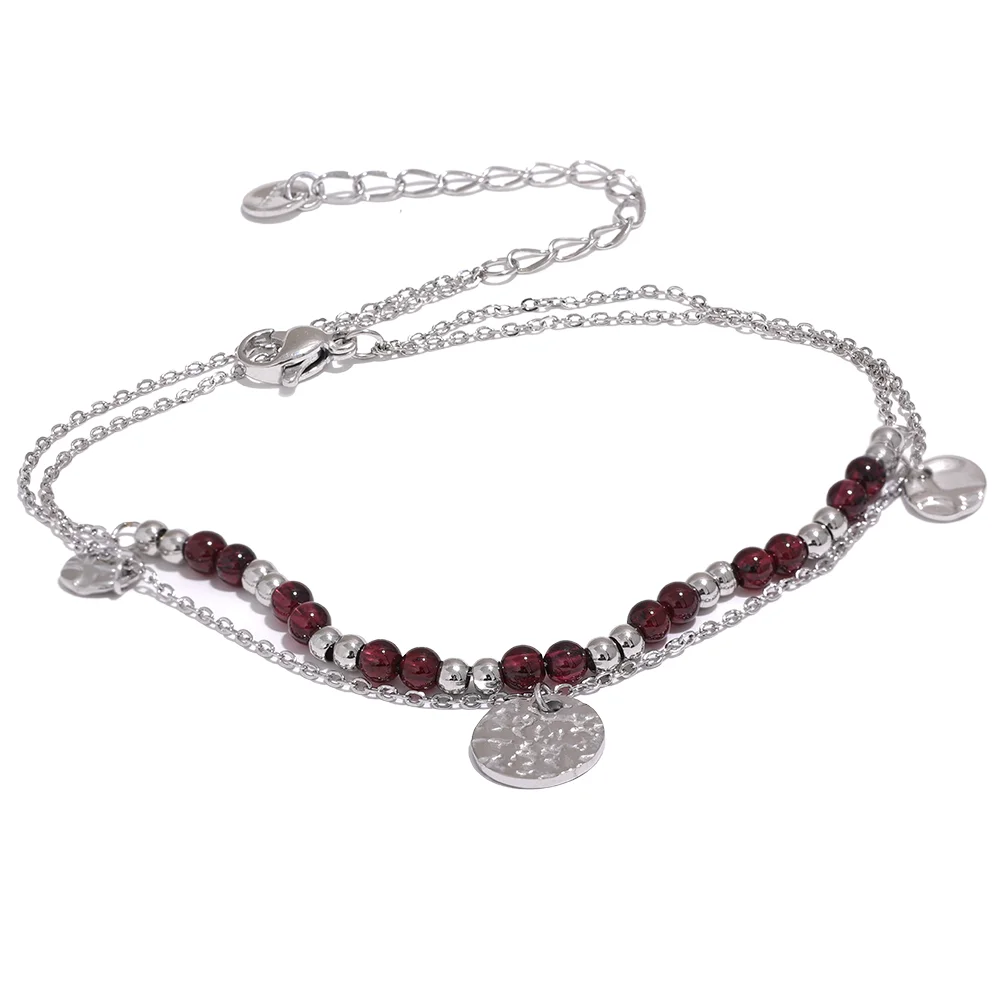 Pulseira Pedra Natural Vermelha