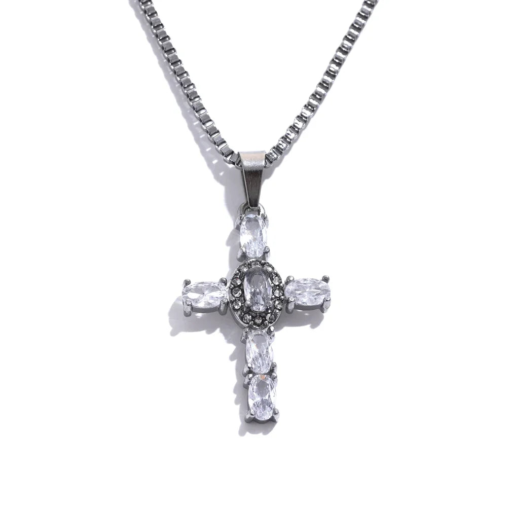 Colar Cruz Delicada Com Zircônia