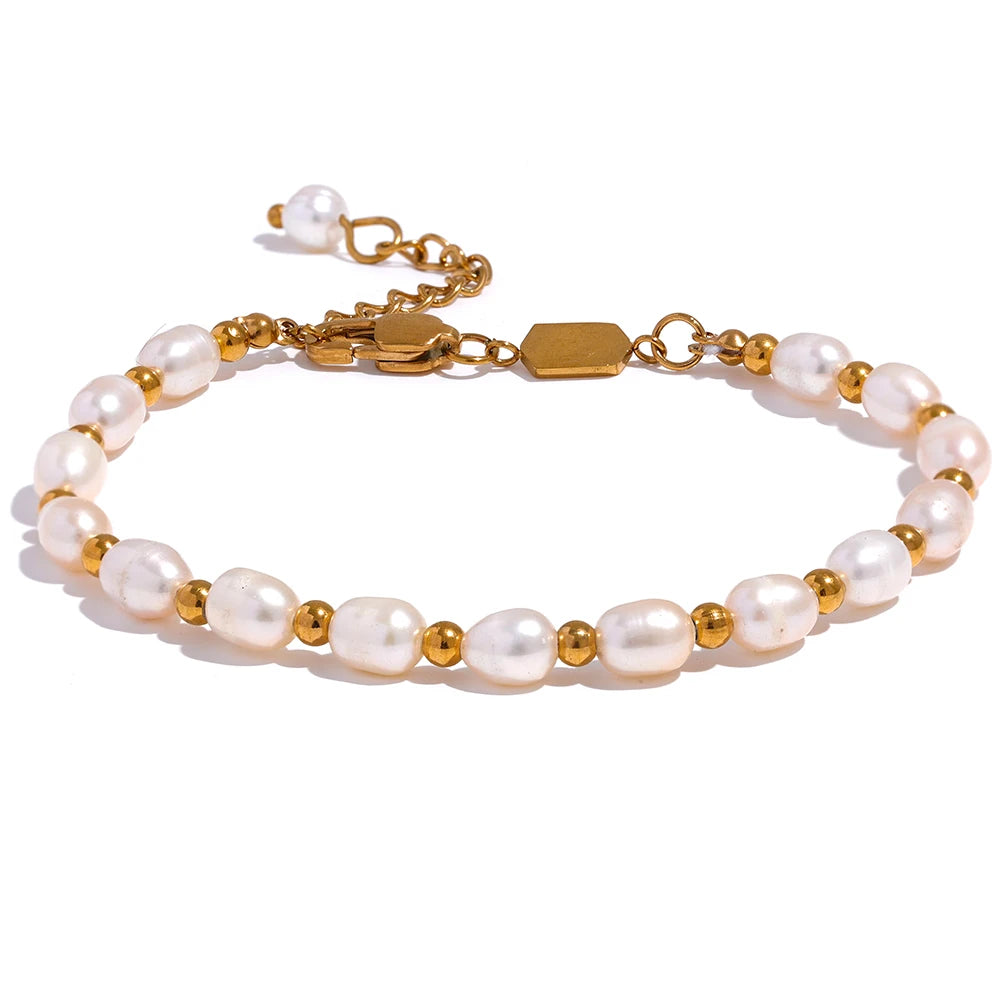 Pulseira Pérolas Naturais de Água Doce