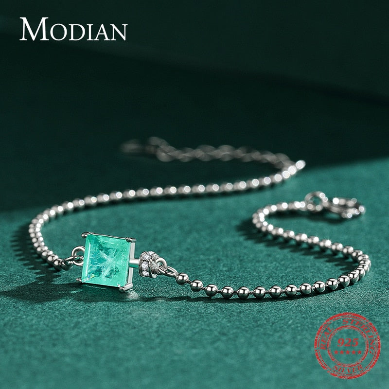 Pulseira Square Turmalina em Prata 925