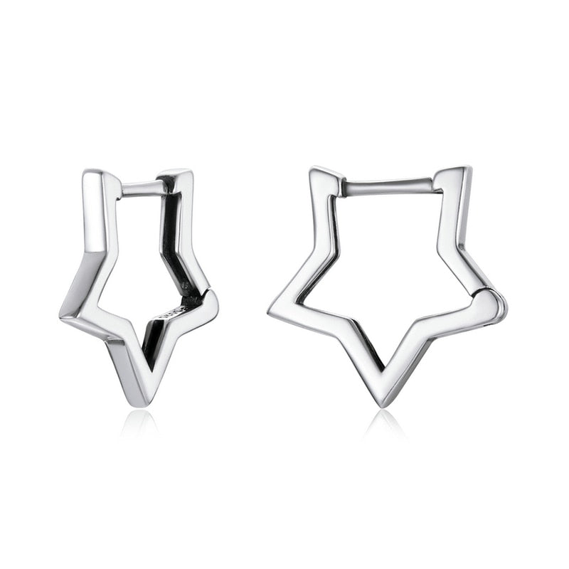 Brinco Estrela Minimalista em Prata 925