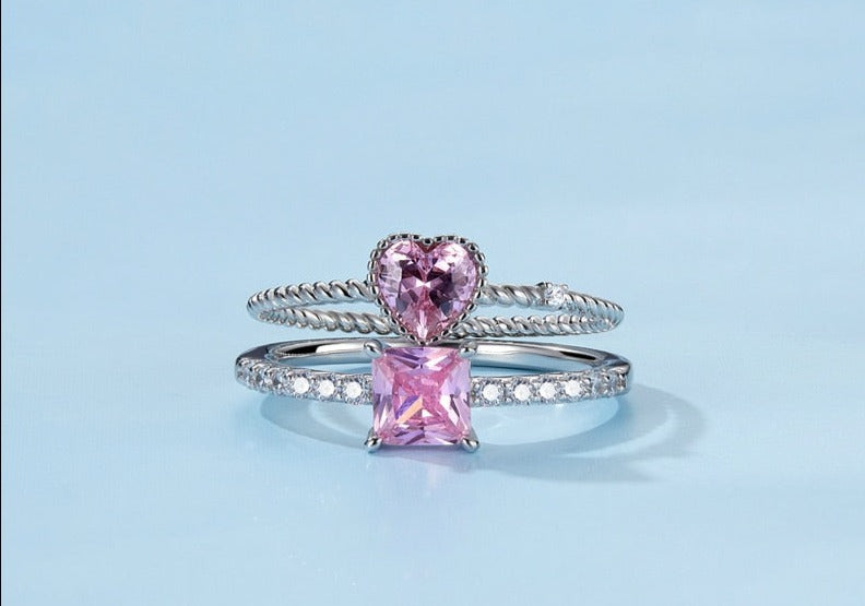 Anéis Coleção Rosa Romance em Prata 925